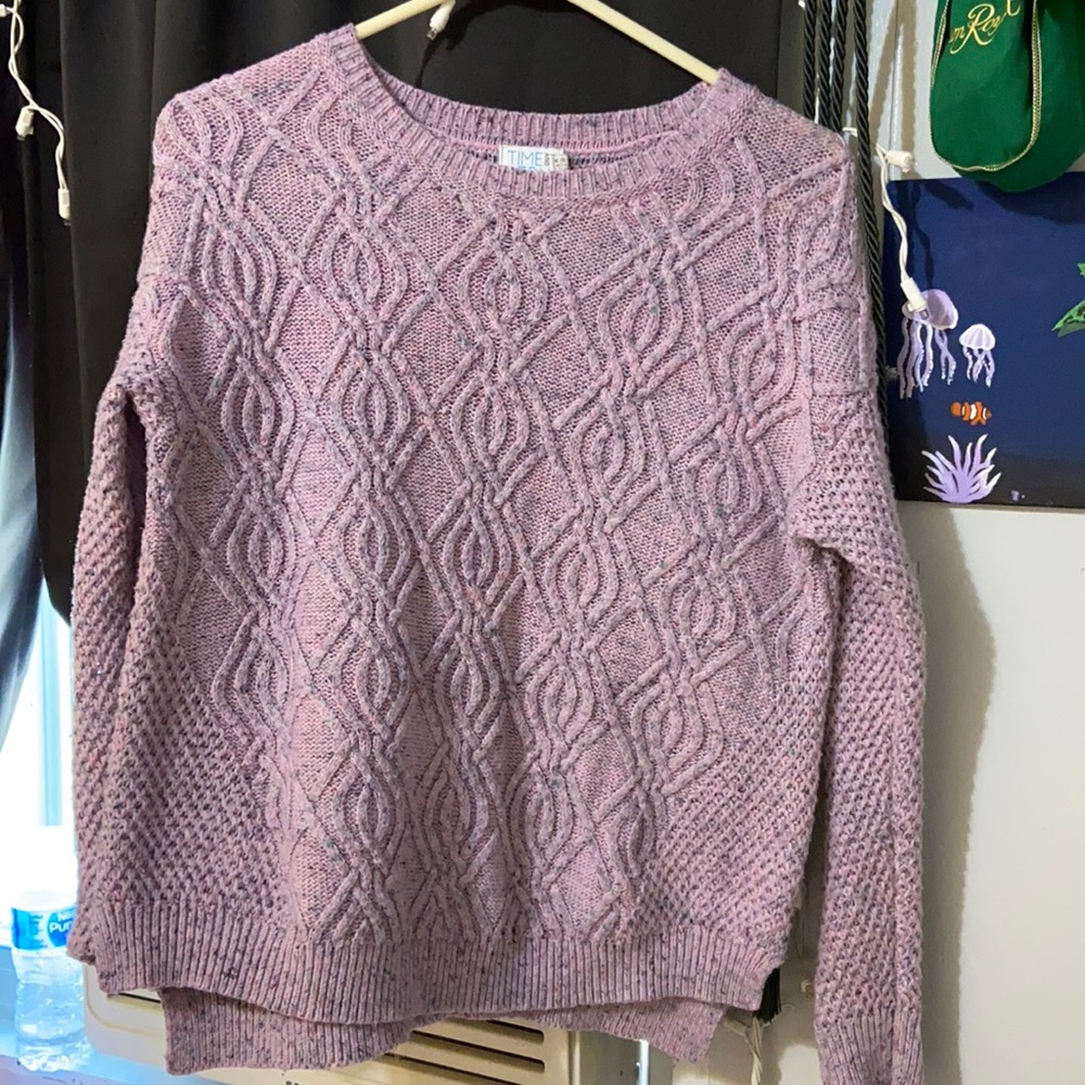Long knitted sweater